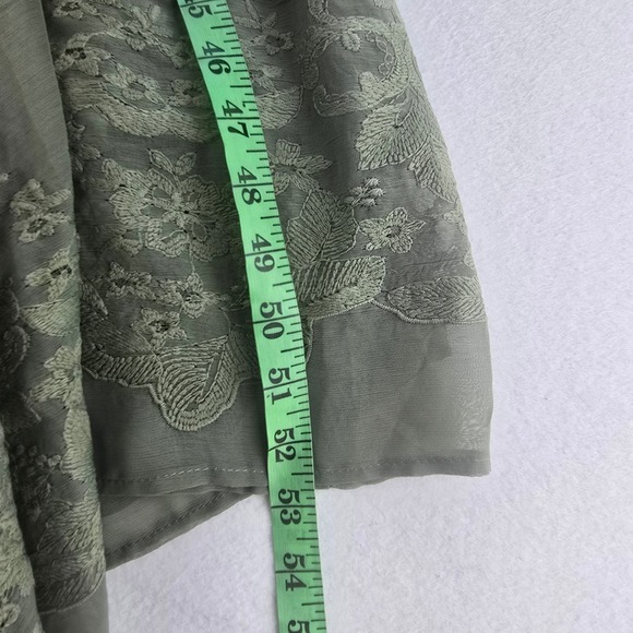 Baltic Born NWOT Corrine Embroidered Midi Dress Short Sleeve Deep Sage‎ Green 1X - Picture 9 of 9